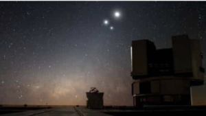 Veja, a olho nú, a conjunção entre a Lua, Júpiter e Saturno neste Outubro
